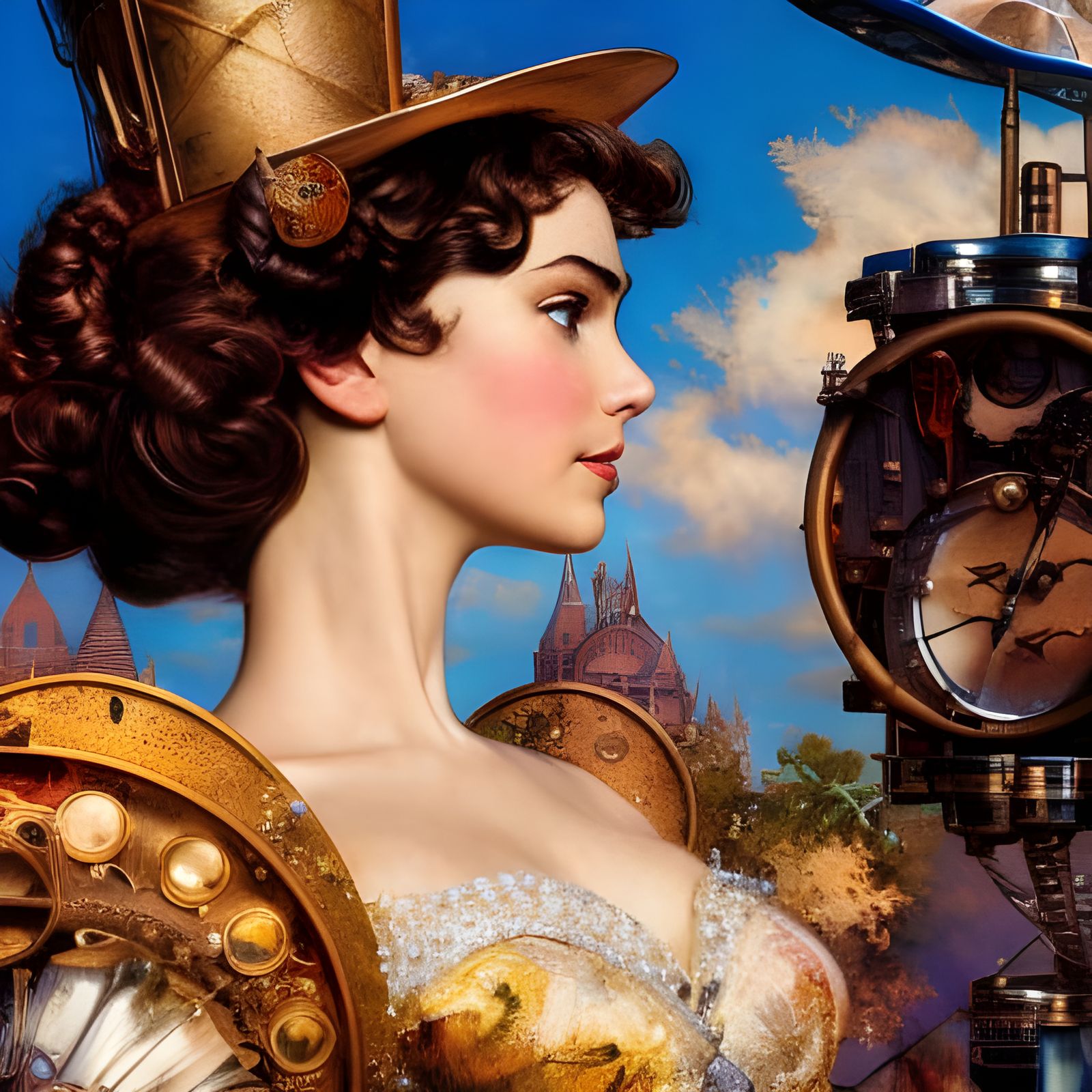 Steampunk Princess Cinderella Portrait in 8K