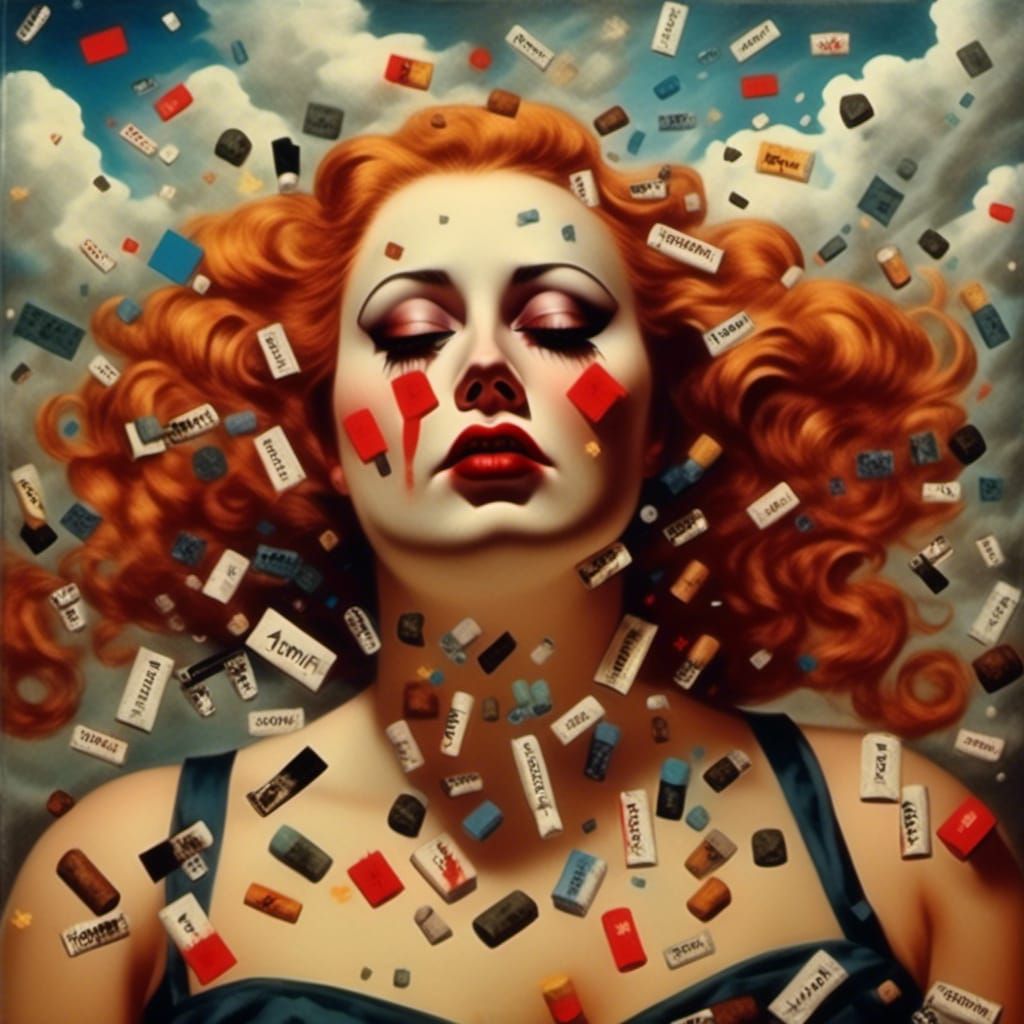 Plus Size Woman's Macabre Depression Nightmare