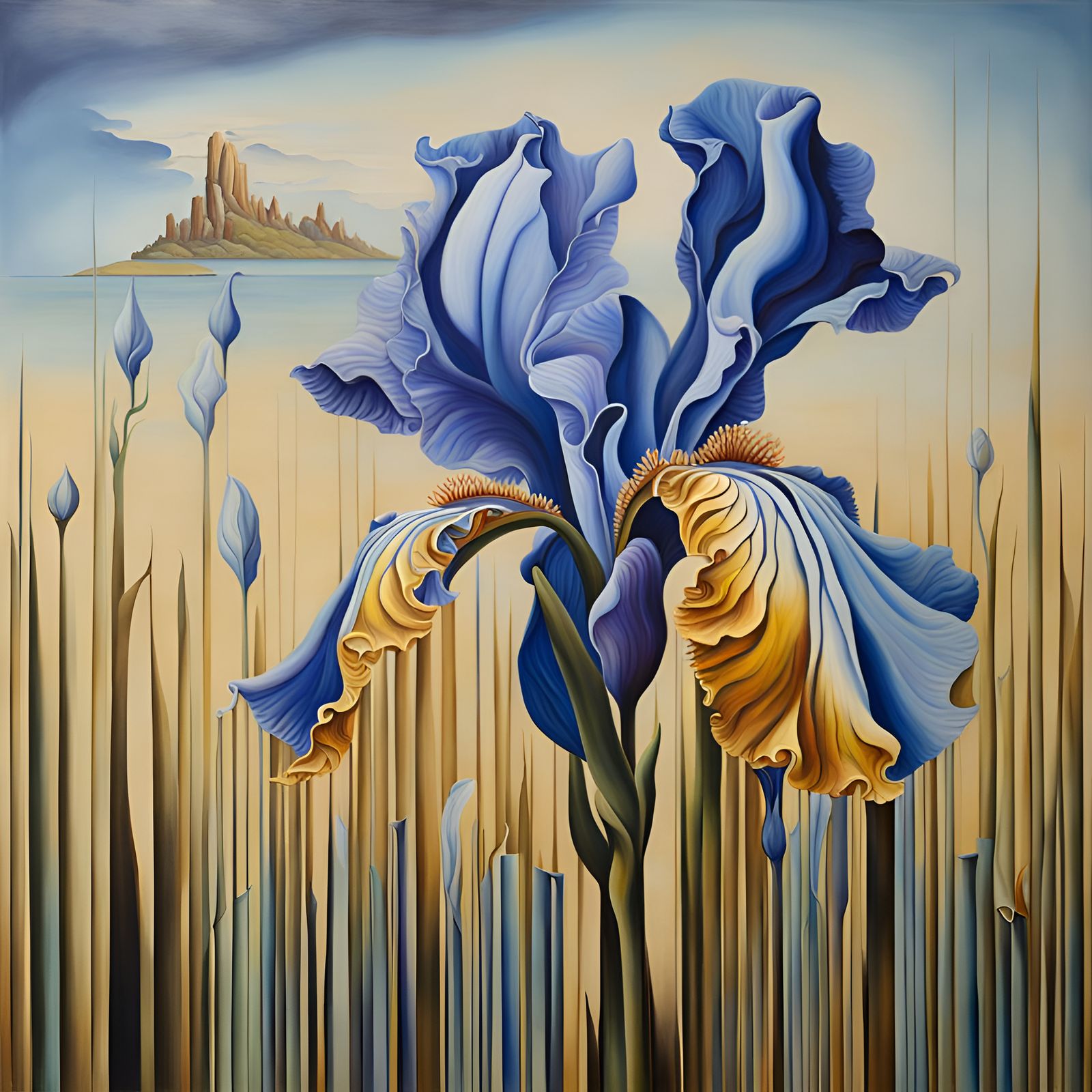 Surrealist Iris in Salvador Dali Style