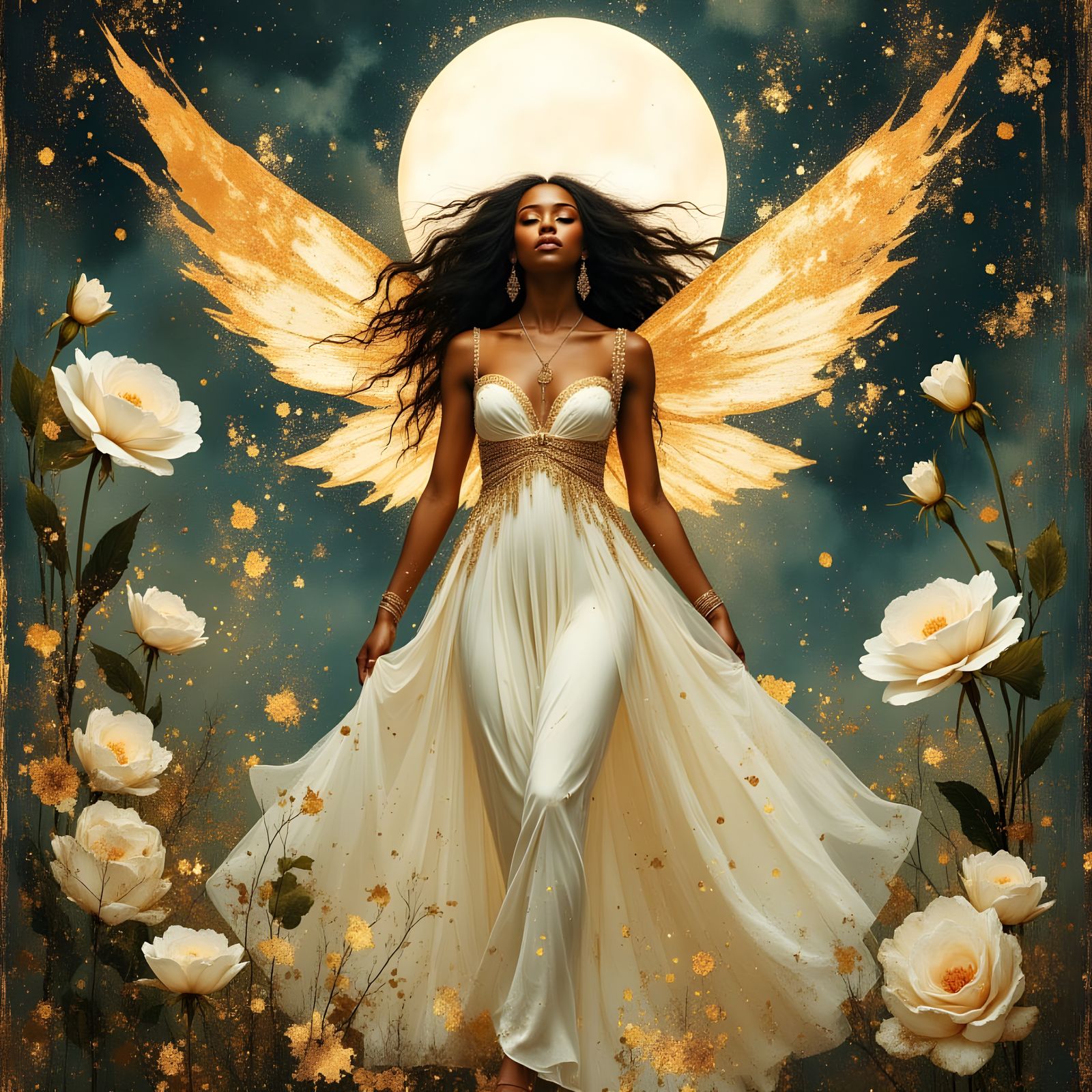 African Fairy Goddess as Singer Kelly Rowland on Alien Plane...