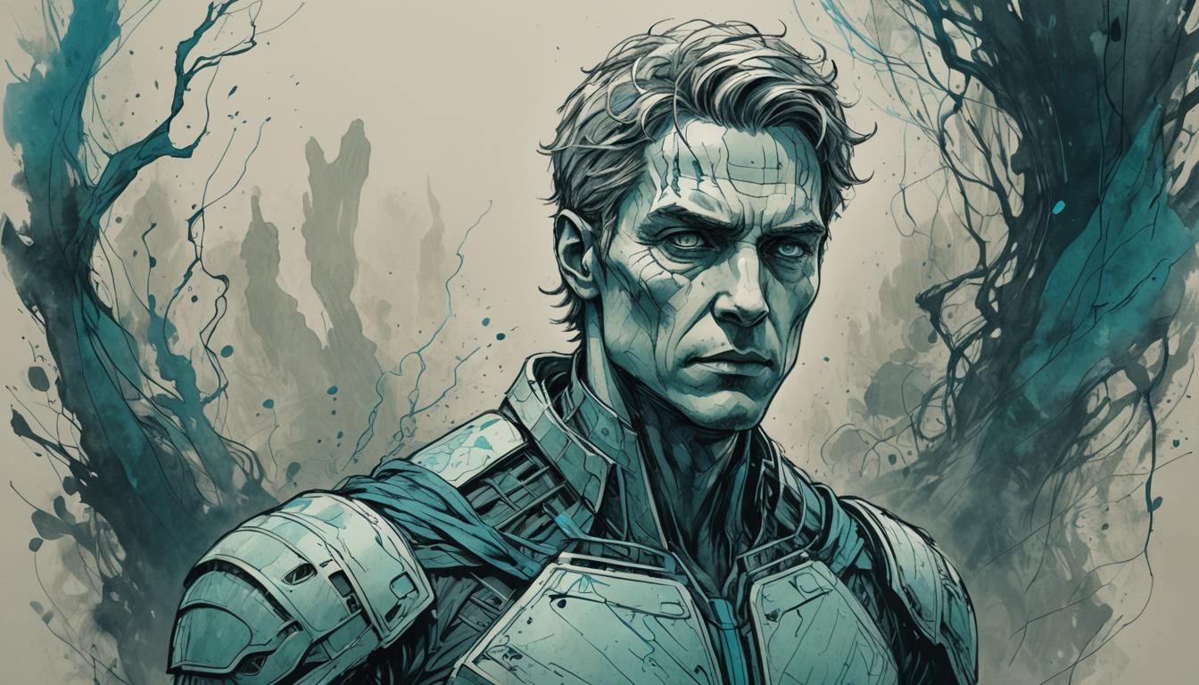 David8 Dark Fantasy Sketch in Pencil Style