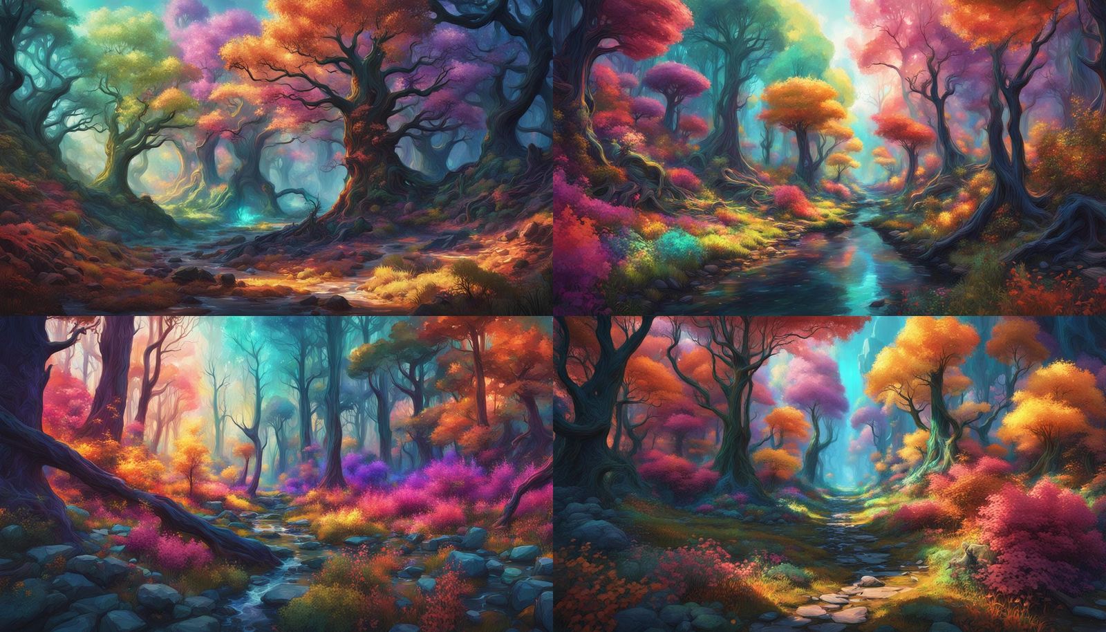 Whispering Woods 8k HDR concept art intricately detailed spl...