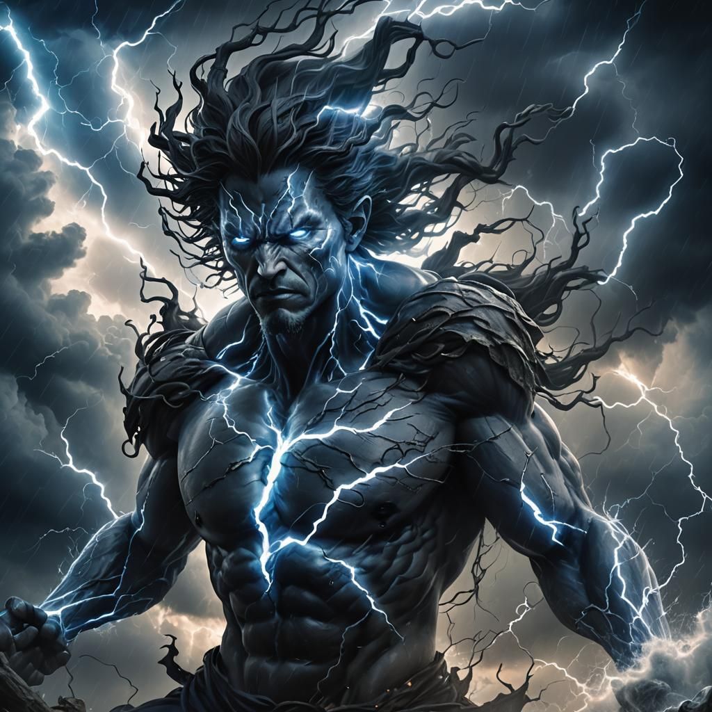 Storm Elemental in Dark Fantasy Art