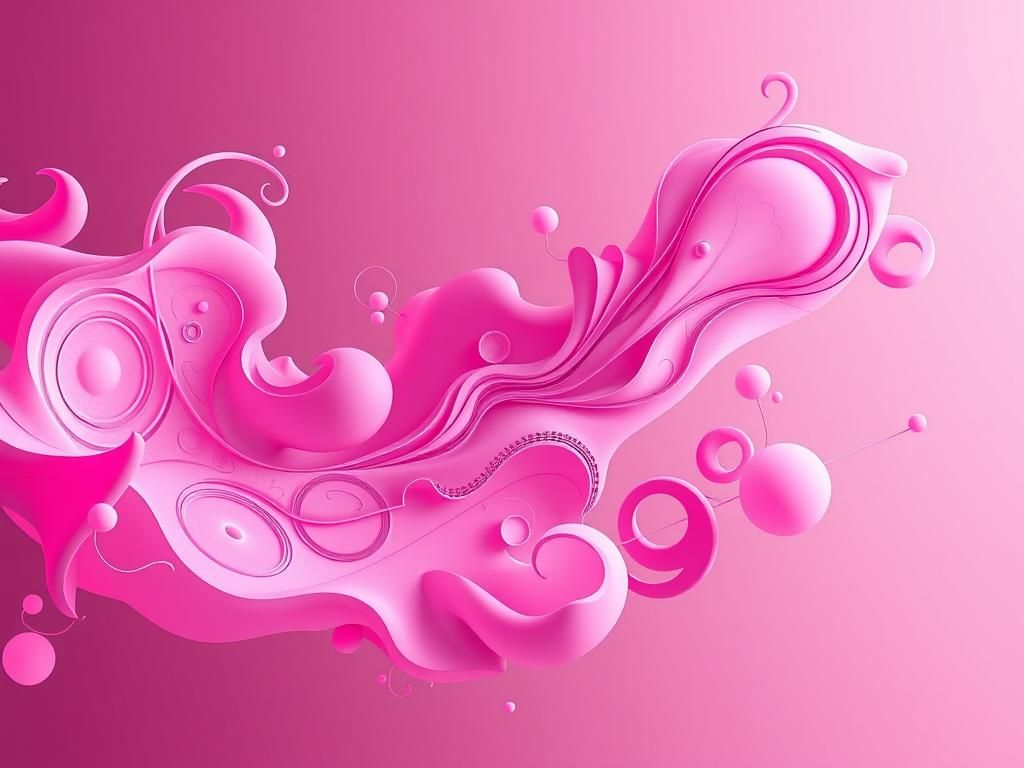 Ethereal Pink Abstract Design in Detailed Matte Painting Sty...