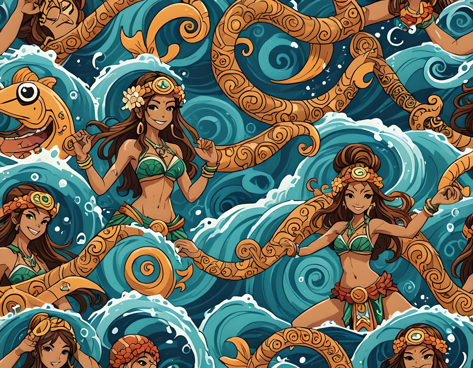Polynesian Nami: Traditional Pacific Islander Design