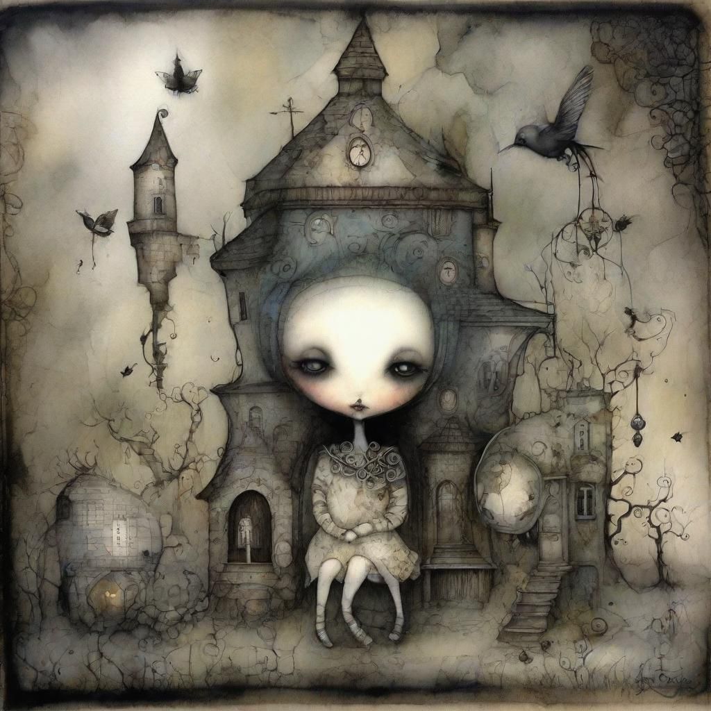 Surreal Hunt for Truth in Dark Surrealist Style