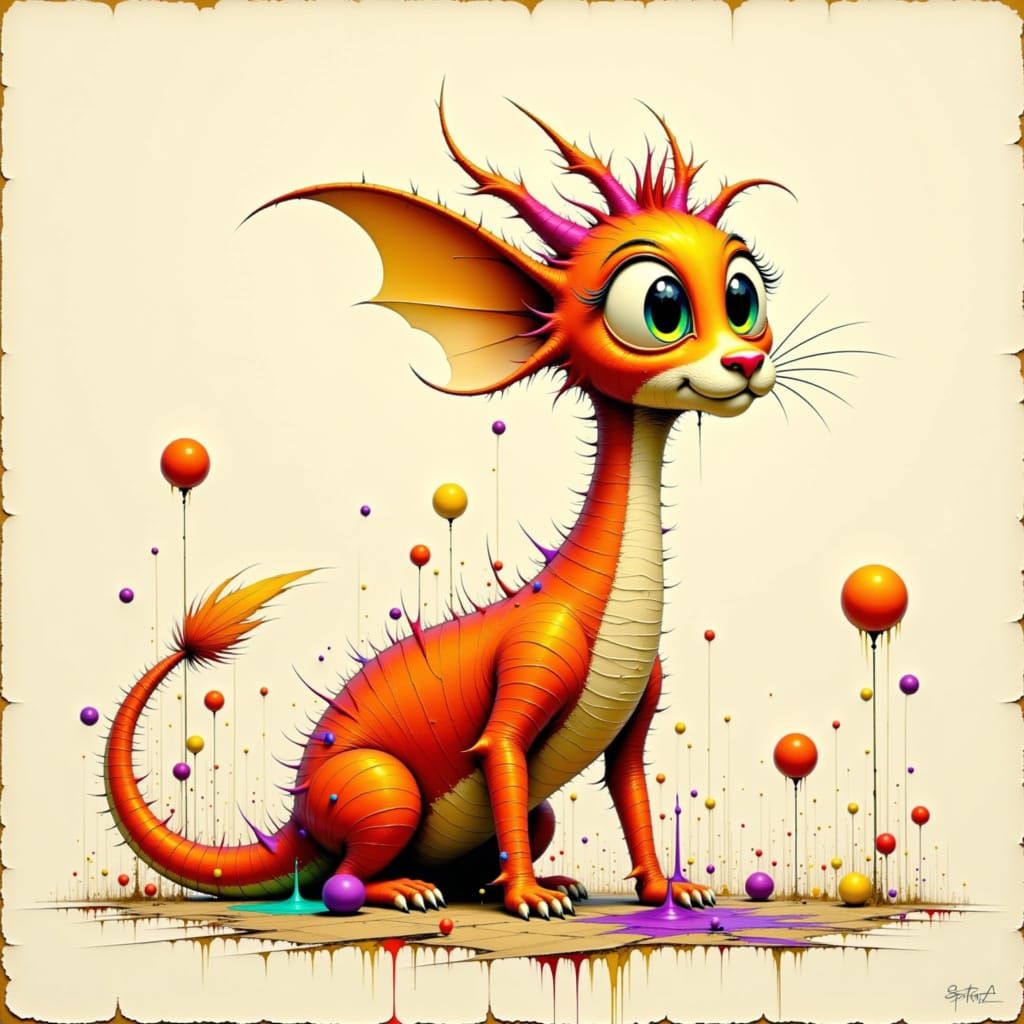 Iridescent Vortex Tunnel in Abstract Expressionism Style