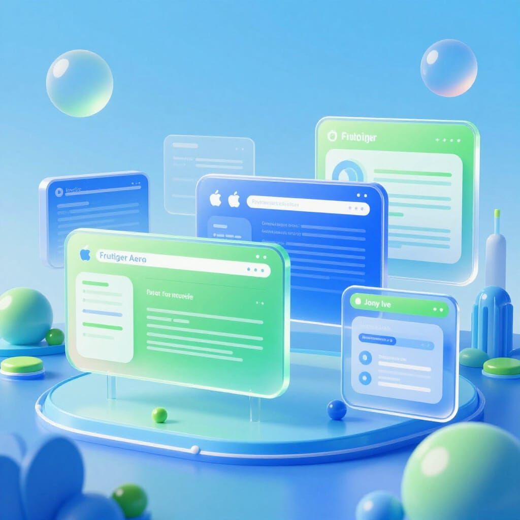 Futuristic Utopian Cityscape in Frutiger Aero Style