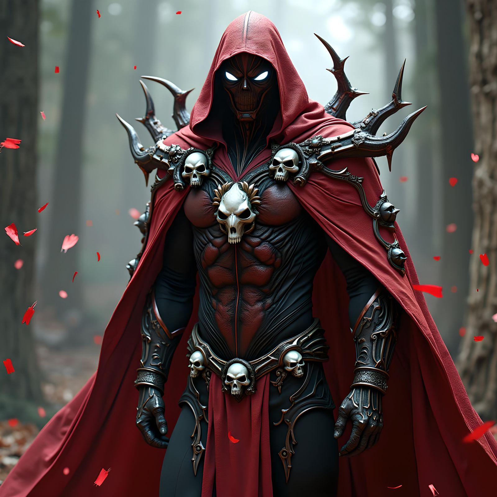 Spawn and Flash Fusion: Intricate Skull Comic Art