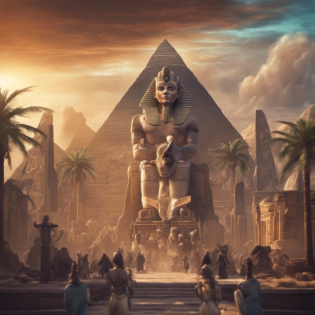 Egyptian Gods in Detailed Fantasy Concept Art