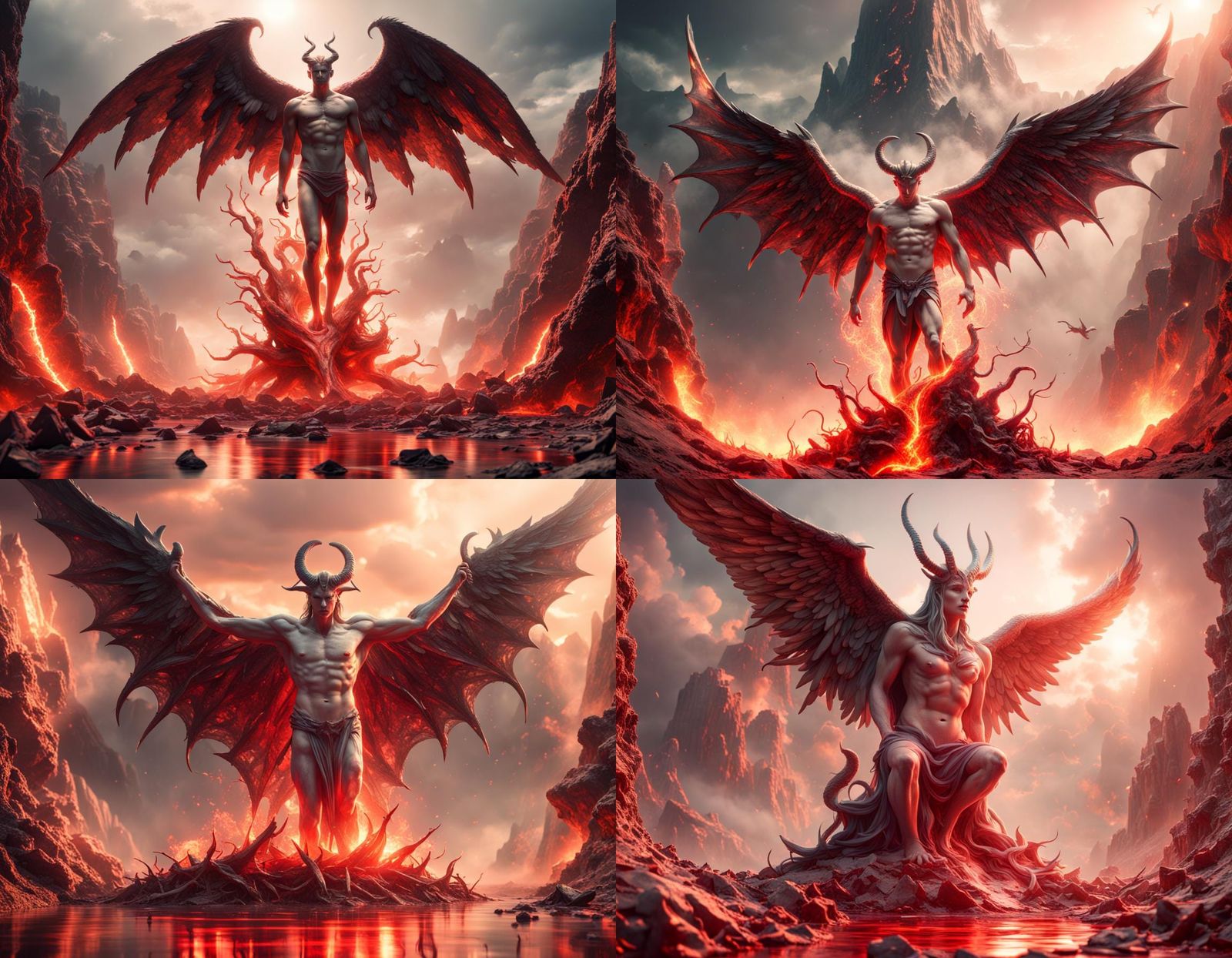 Lucifer's Rise: An Epic Hyperrealistic Masterpiece