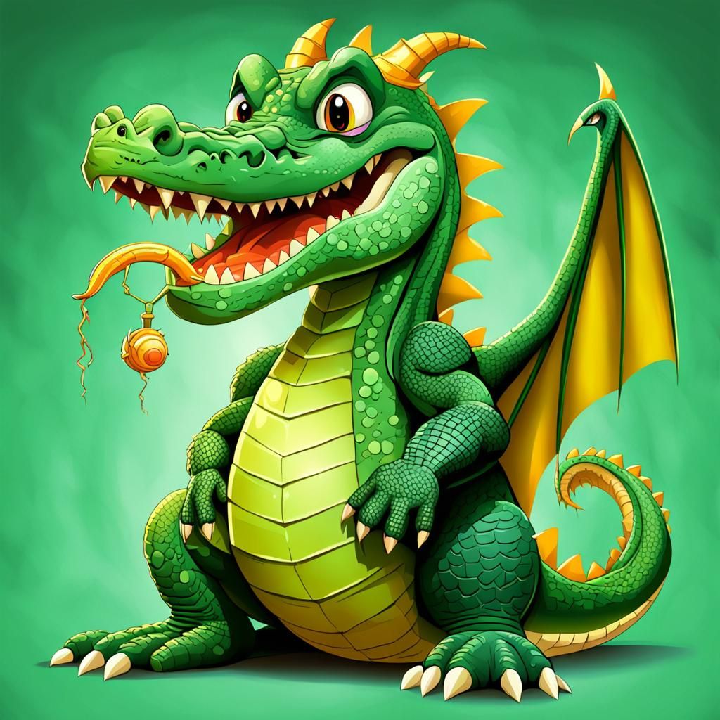 Vector the Crocodile as a Dragon