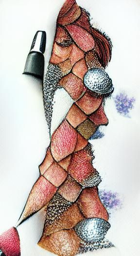 Stipple Shading Watercolor Painting in Stipple Art Style