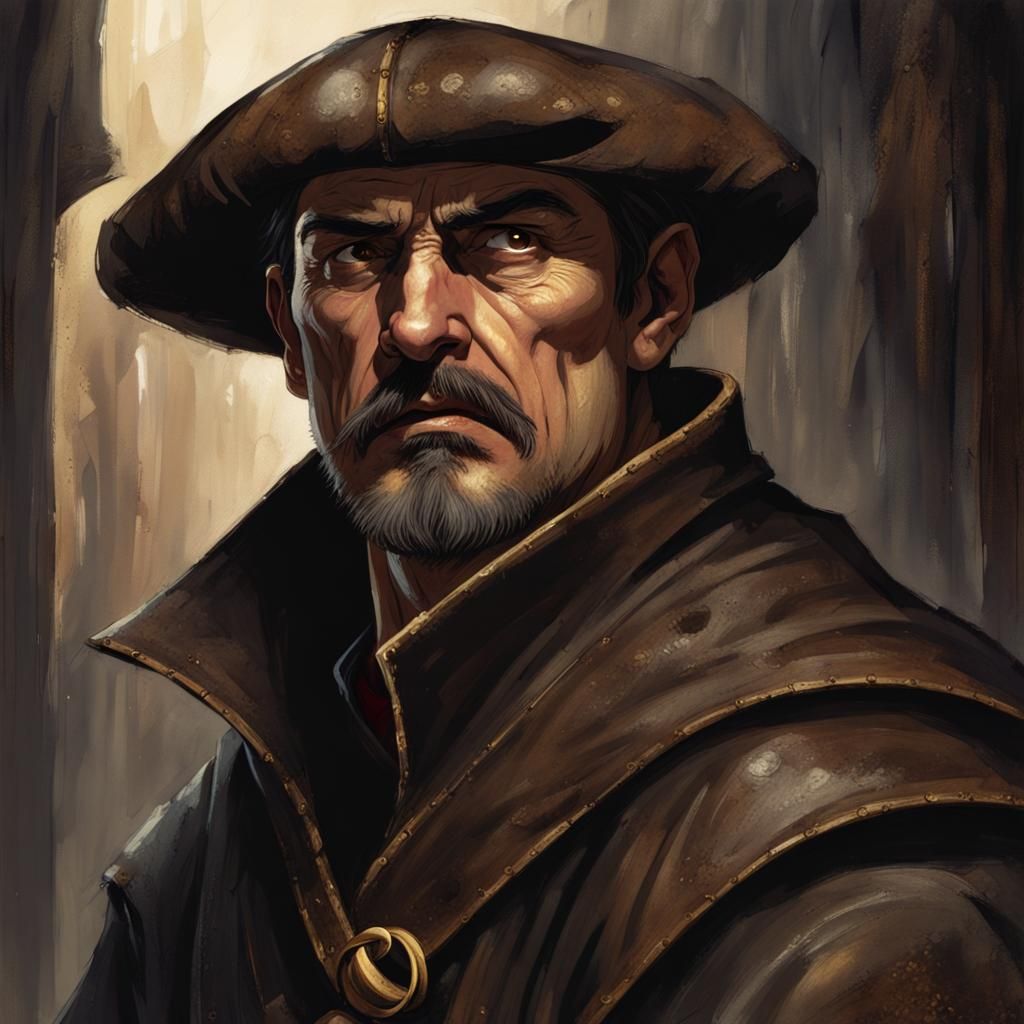 Medieval Alley: Angry Man with Sword