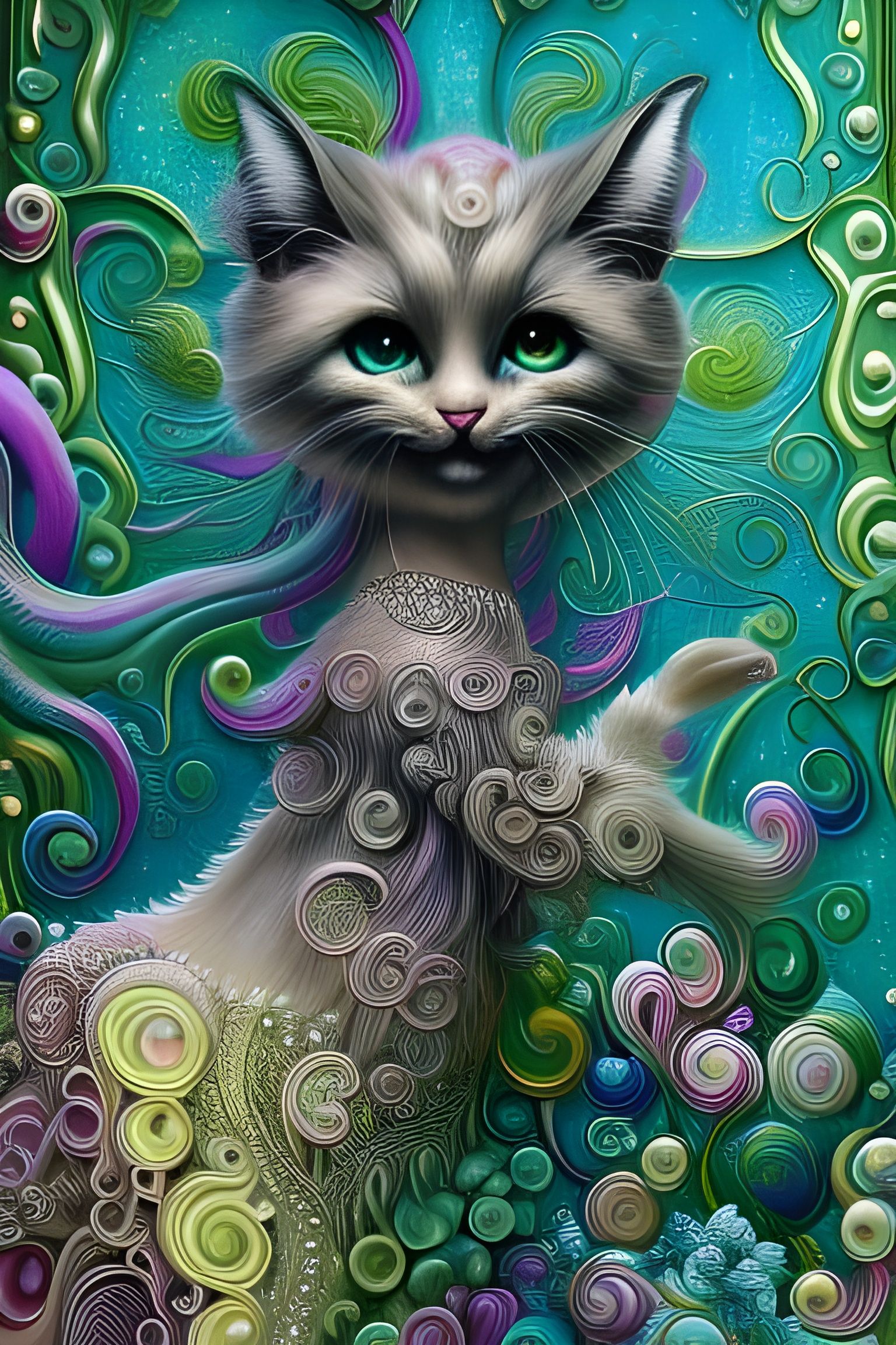 Swirly kitty