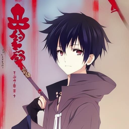 Cute Asian Boy in Anime Key Visual Style