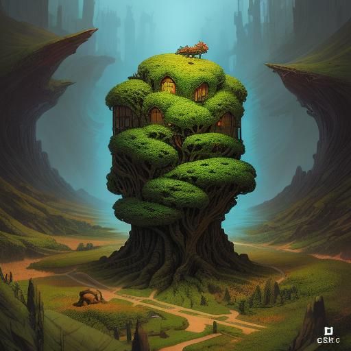 Miniature Landscapes with Tiny Creatures: Comic Art