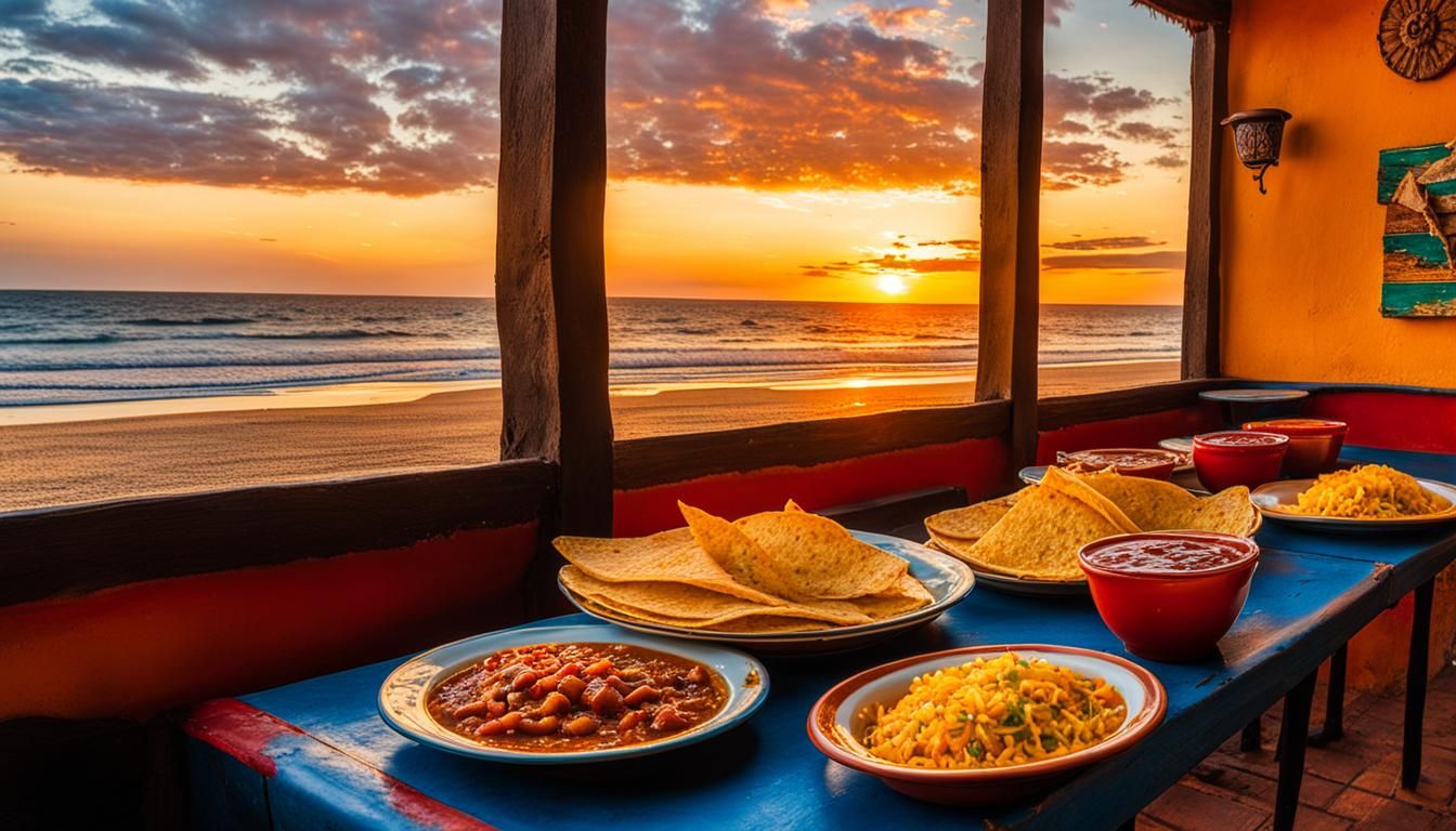 Mexican Restaurant Seaside Dinner at Sunset