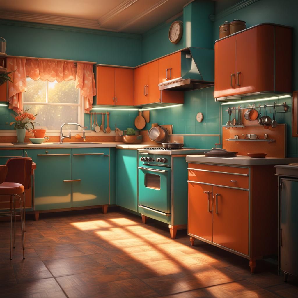 1950s Kitchen Concept Art in Unreal Engine 5