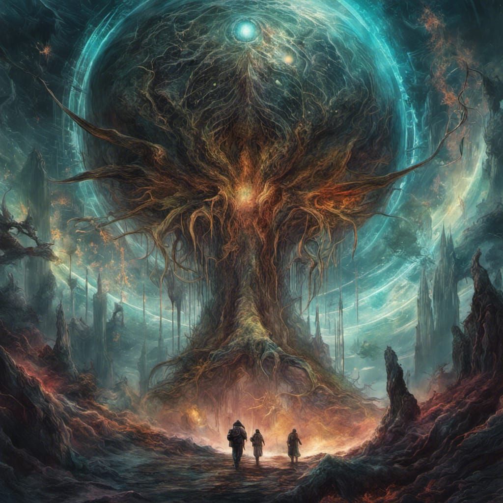 Eldritch Horror Emerging from Cosmic Abyss