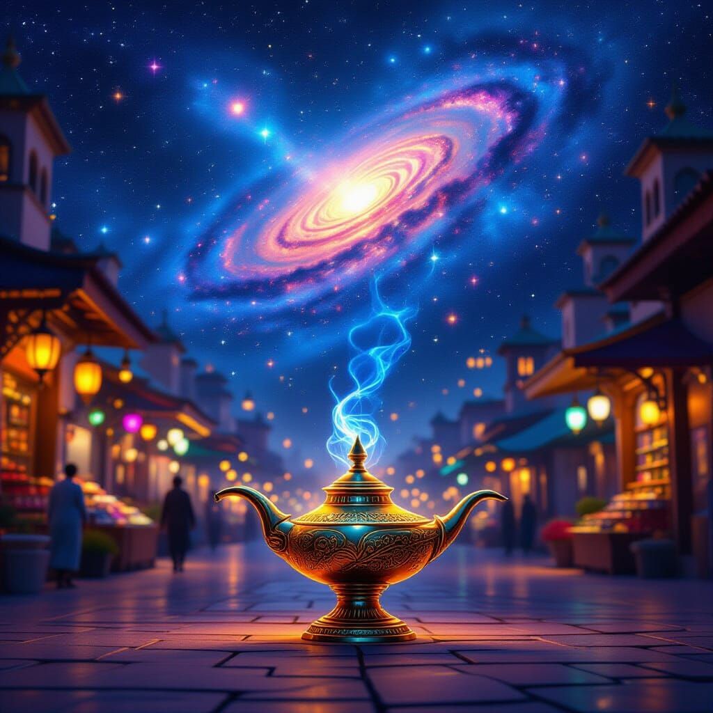 Aladdin's Lamp Illuminates a Cosmic Galaxy in 3D