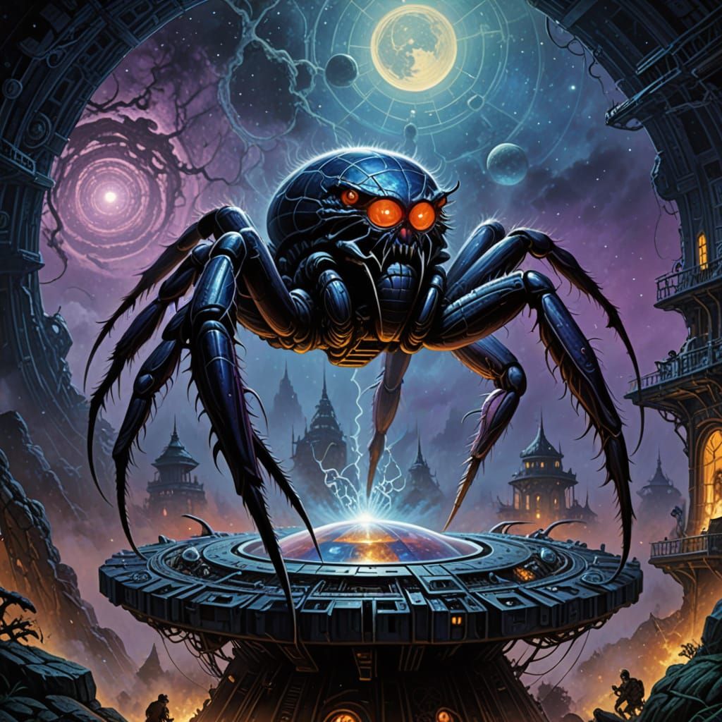 Spider Crafts by UFO in Sci-Fi Graveyard