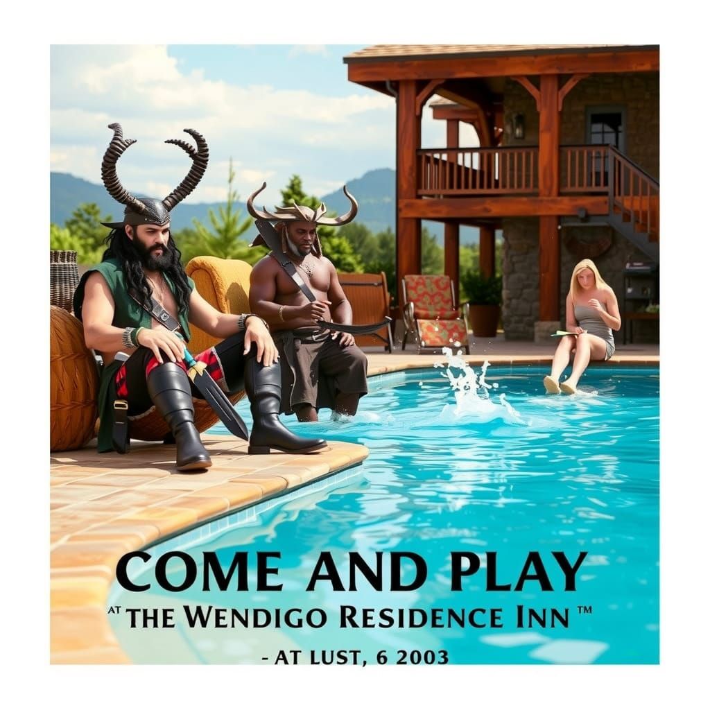 Poster "Come and Play at the Wendigo Residence Inn" with a p...