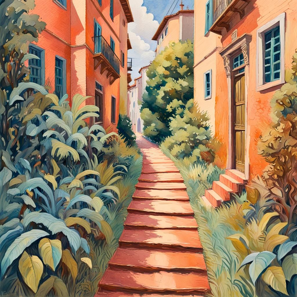 Copper Wire Technology in Gouache Style