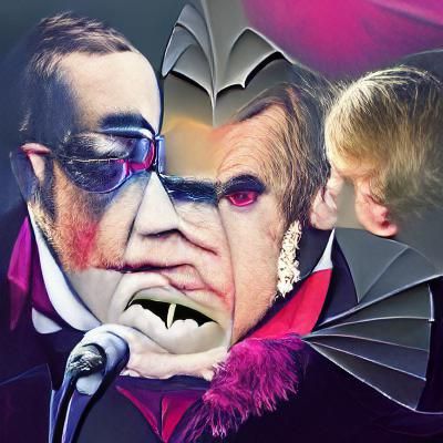 Dracula and Nixon Meeting with Elton John