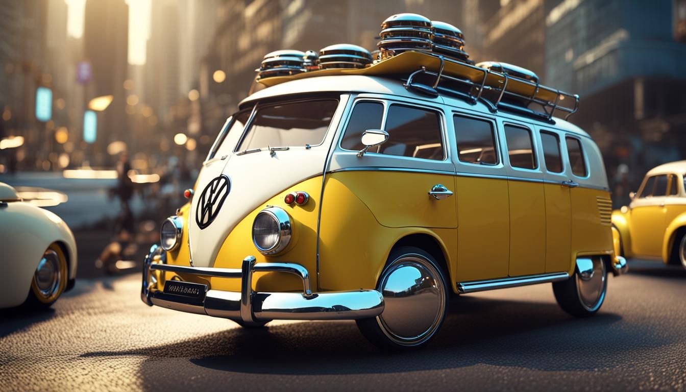 Futuristic Sci-Fi Volkswagen Family in 8K