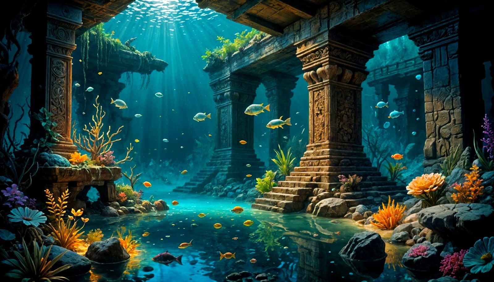 Aztec Ruins Reef in Vibrant Oil-Color Glazing