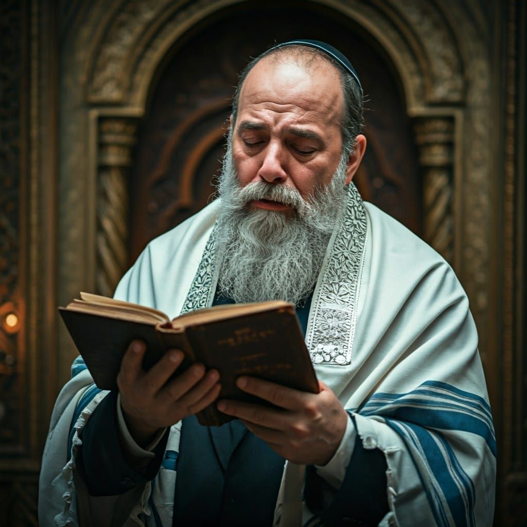Rabbi in Prayer: Cinematic Synagogue Scene