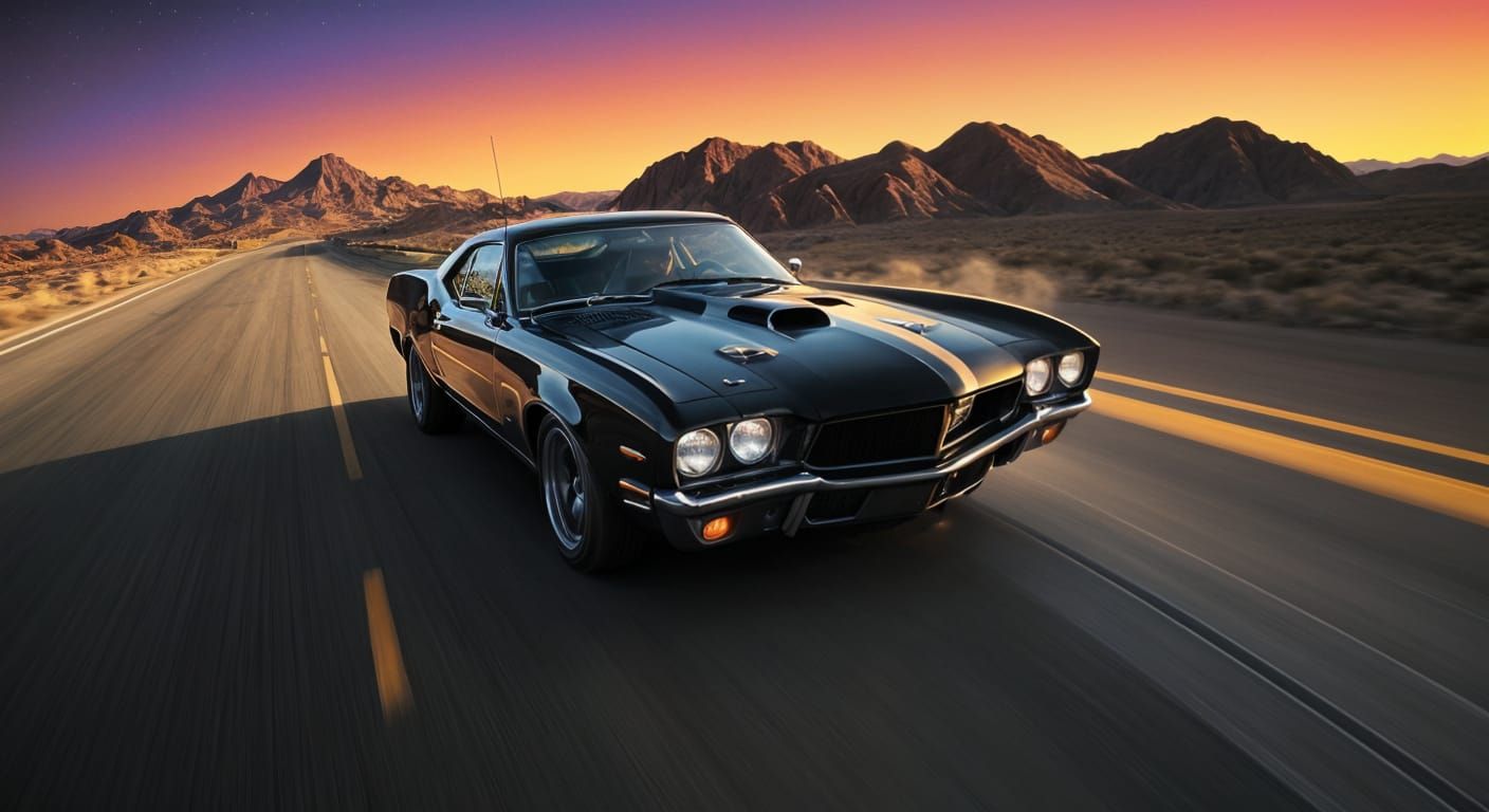 Heroic Late 60s Muscle Car in High Detail