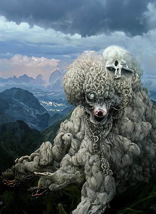Sinister Poodle on Sacred Mountain: Gothic Surrealism