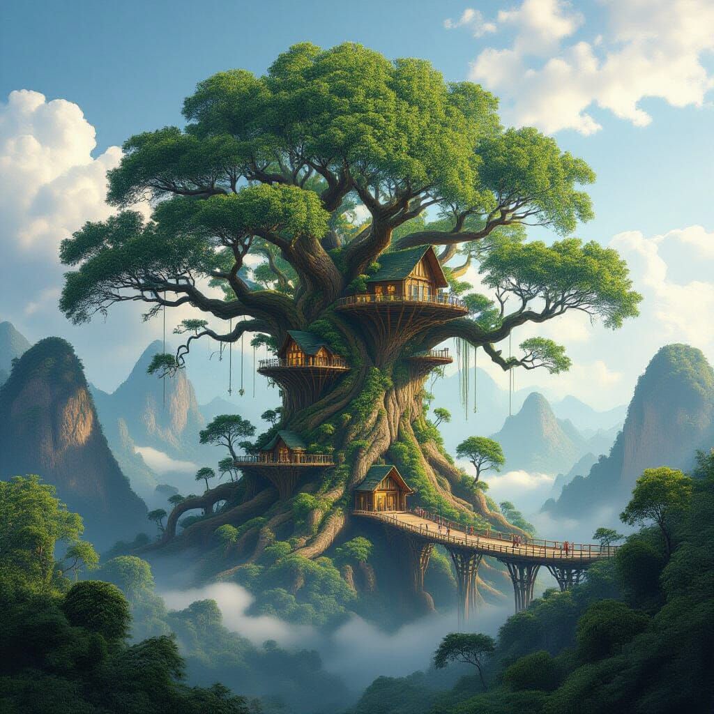 Majestic Giant Trees House a Secluded Forest Community