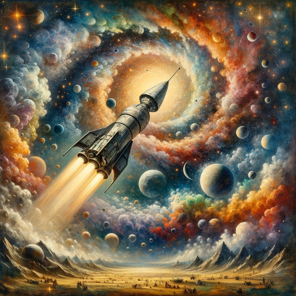 Renaissance-Style Masterpiece Depicts Rocket in Interstellar...