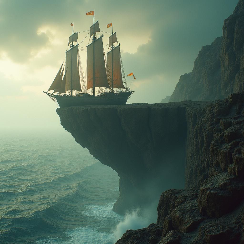 Majestic Ship on Titan Hand at World's End