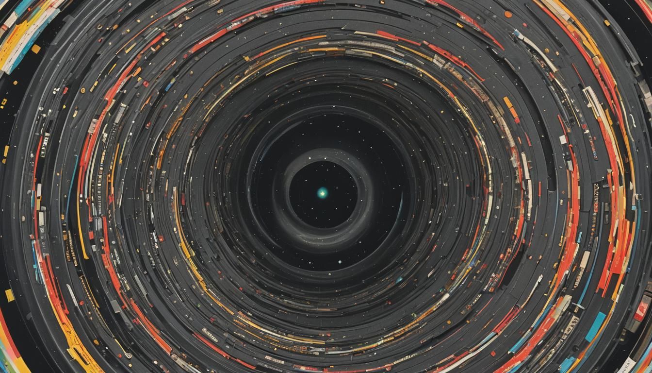 VHS Tape Swallowed by Black Hole: Comic Art