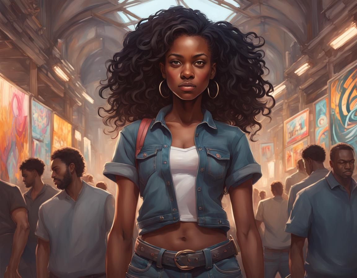 Young Girl Portrait in Hyperdetailed Digital Art Style