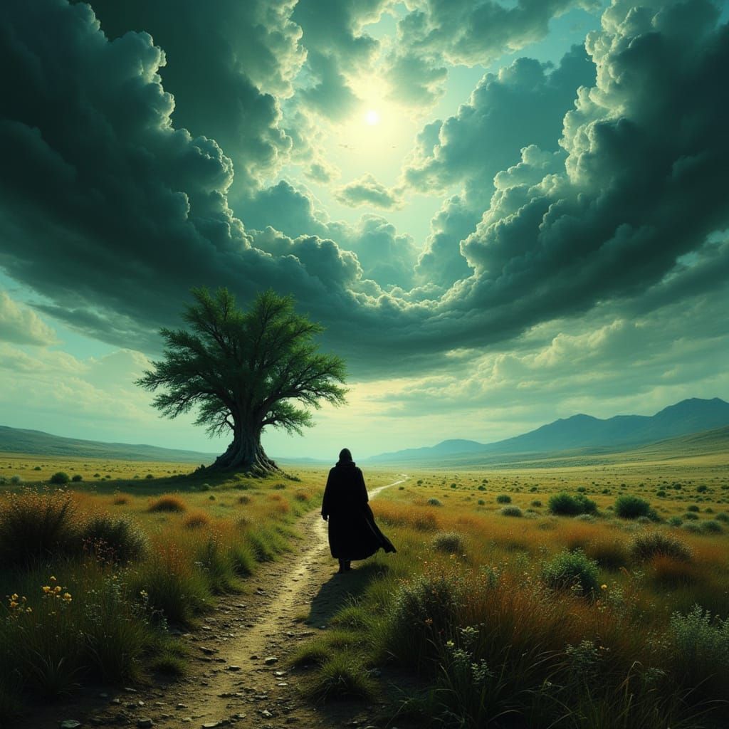 Sinister Stormy Landscape in Greg Rutkowski Style