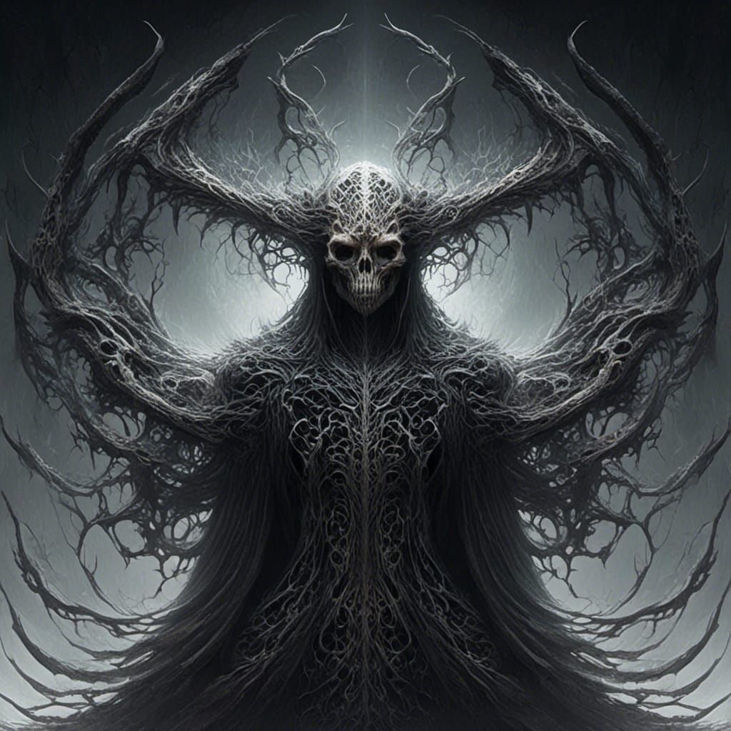 Figure Enshrouded in Cloak of Darkness