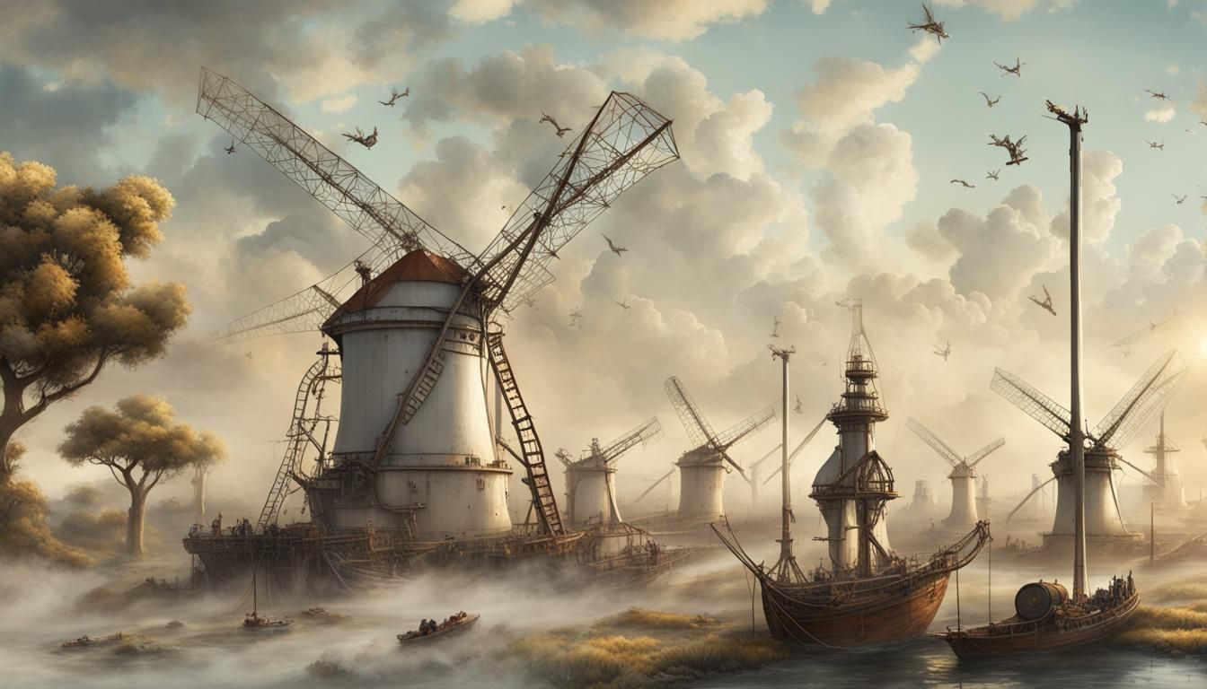 Steampunk Windmills of La Mancha: Don Quixote's Folly