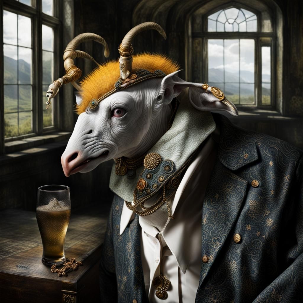 Surreal Alien Restaurant Celebration in Hyperreal Style