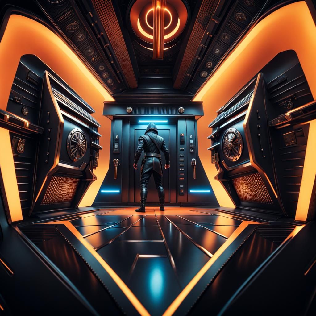 Futuristic thief ninja