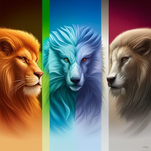 Striking Hyperrealistic Animals on Colorful Backgrounds