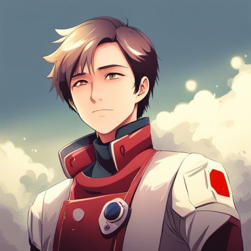 Anime Style Space Scene in Japanese Manga Style