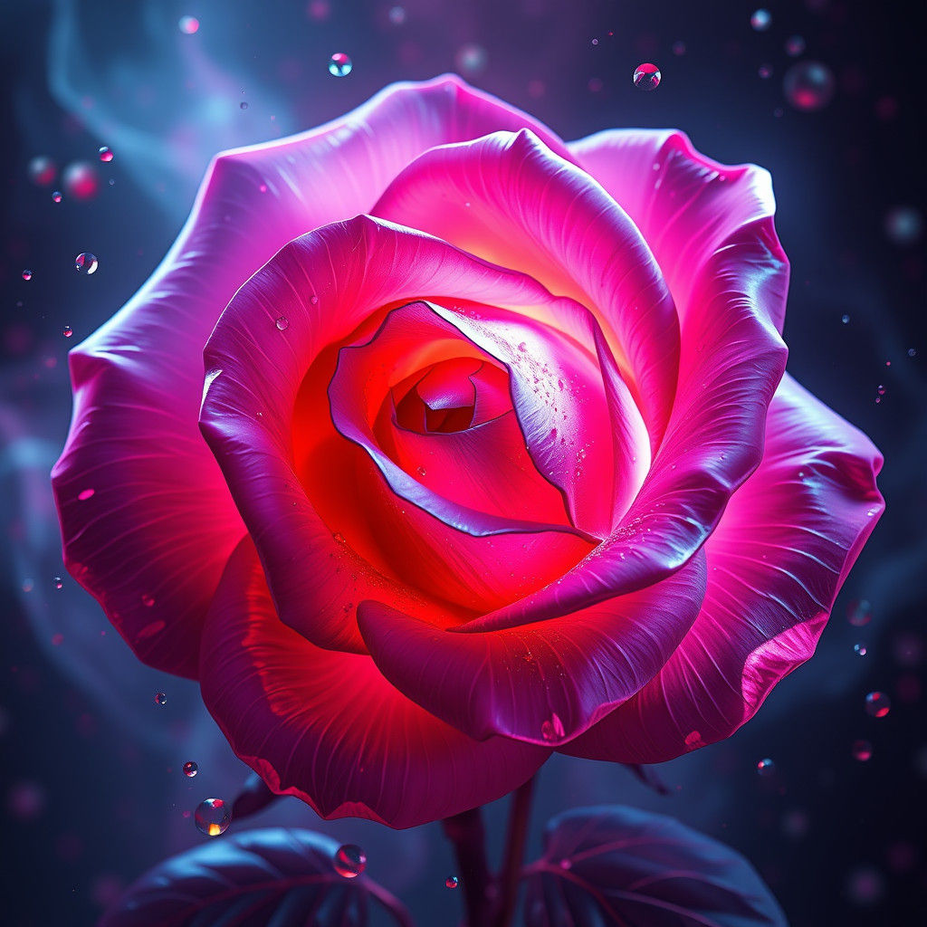 Epic Transparent Rose in Detailed Matte Painting