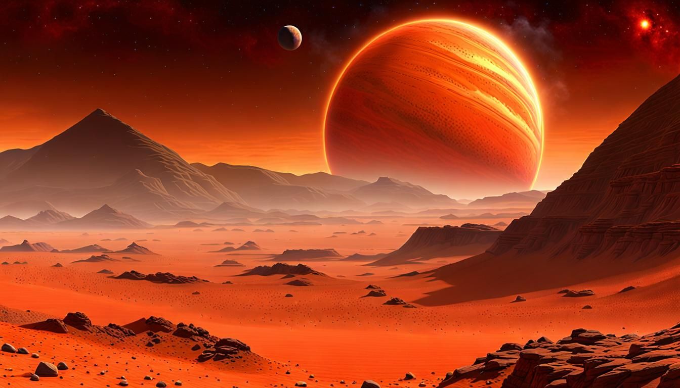 Proxima Centauri Planet Artwork: Distant Desert World