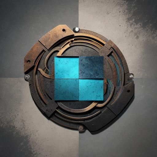 Vibrant Abstract Composition in Red, Green and Gold