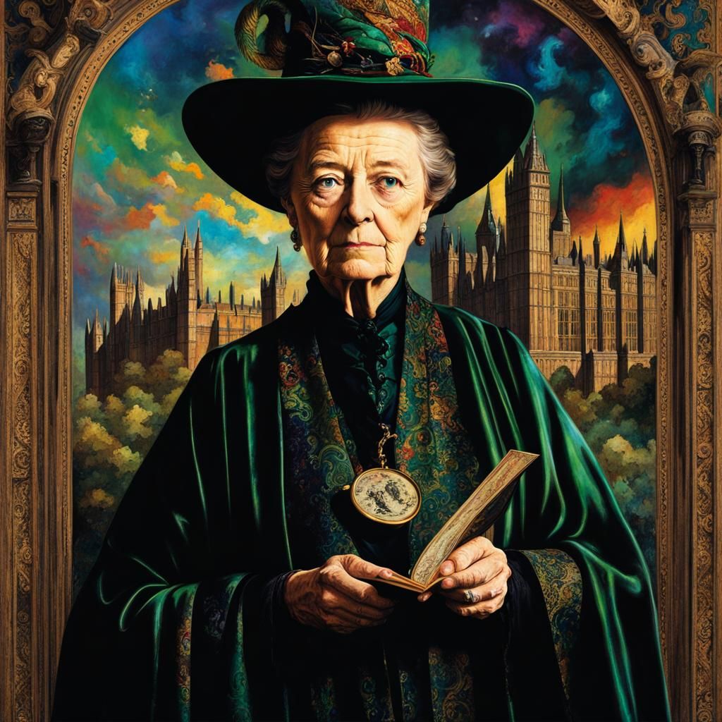 Magical Minerva McGonagall with Marauder's Map
